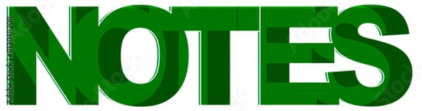 Obraz Notes, creative text design, isolated on white background