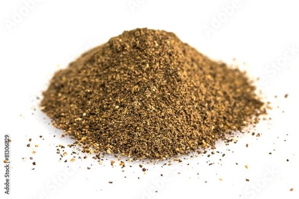 Obraz Ground black pepper isolated on white background