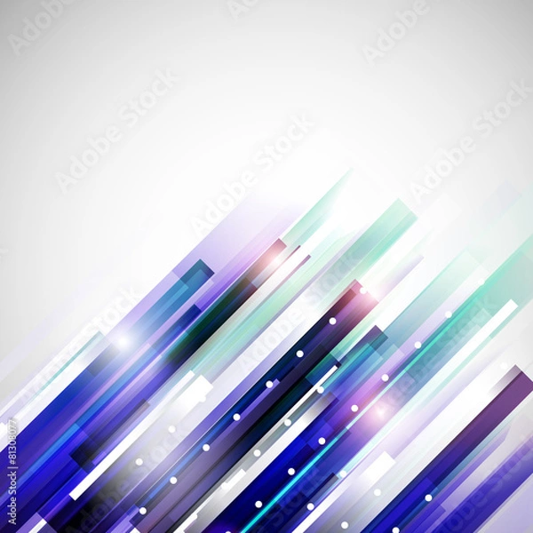 Obraz Blue technology growing lines