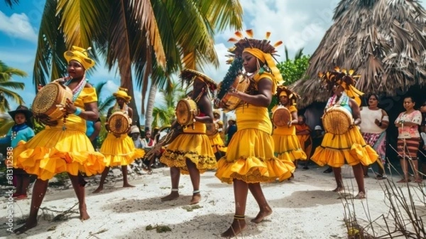 Obraz Garifuna Dancers in Belize