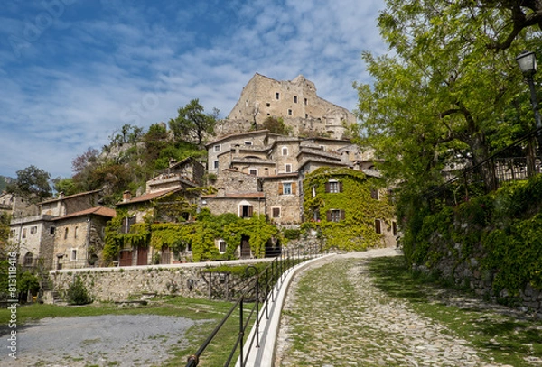 Obraz Castelvecchio di Rocca Barbena, Liguria, Italy