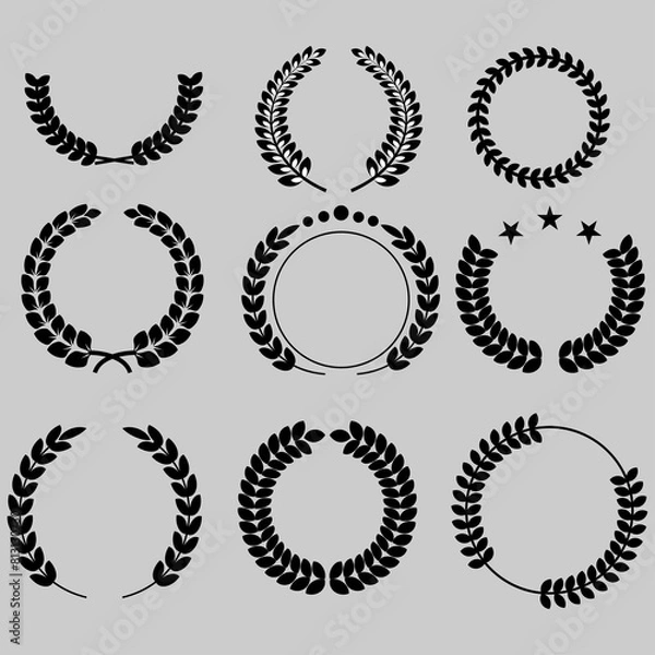 Obraz Laurel Wreath vector Symbol Icon Logo Design