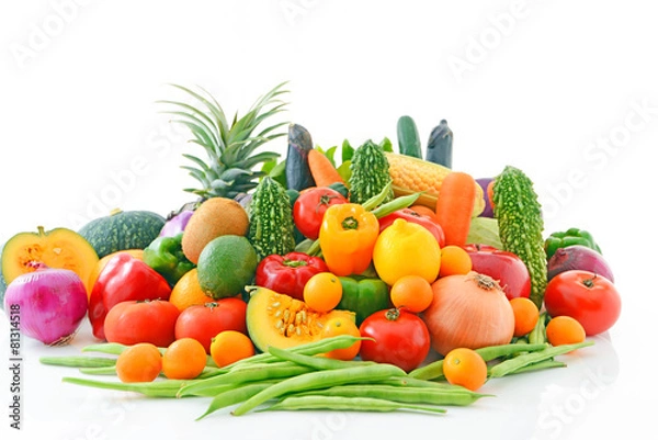 Fototapeta 新鮮な野菜と果物