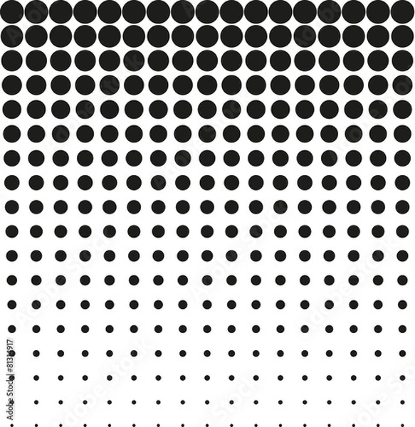 Obraz Abstract background black halftone vector