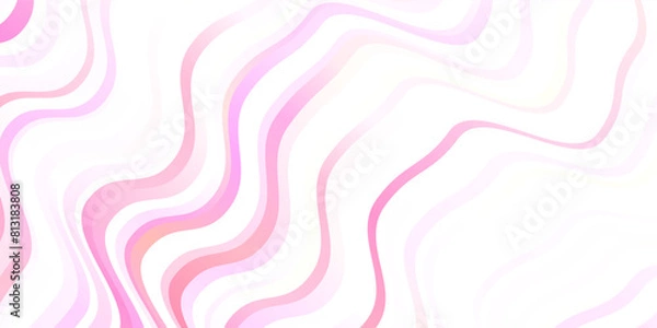 Fototapeta Light Pink, Yellow vector texture with curves.