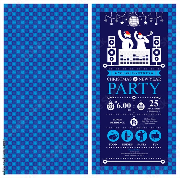 Obraz Christmas Party Invitation card