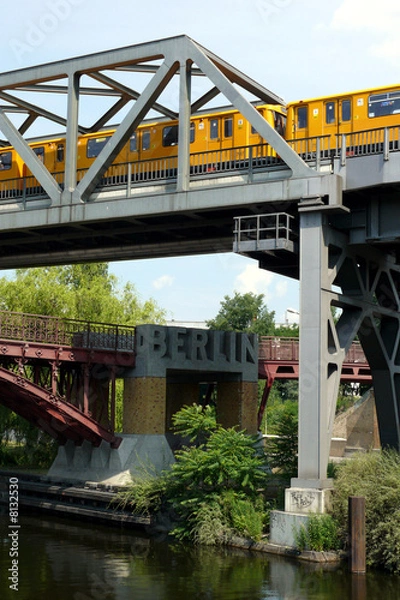 Obraz Berlin Schriftzug mit U-Bahn
