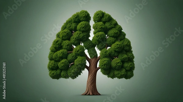 Fototapeta the beautiful tree like a kidney trees are kidney of earth its our environment. Generative .Ai