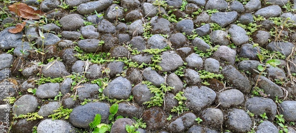 Fototapeta Small stone wall background texture	
