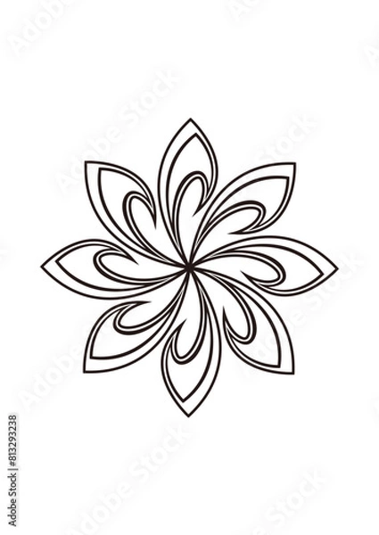 Fototapeta トライバル フラワー