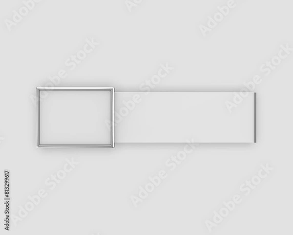 Fototapeta Personalized blank name pin Badge template 3d illustration.