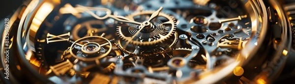 Obraz close-up of mechanical automatic watch