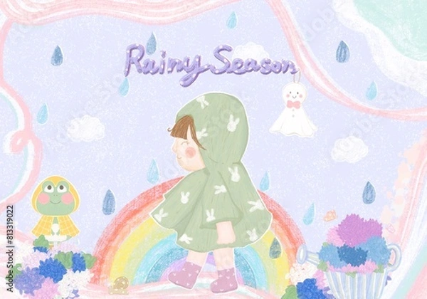 Obraz Rainy season background banner