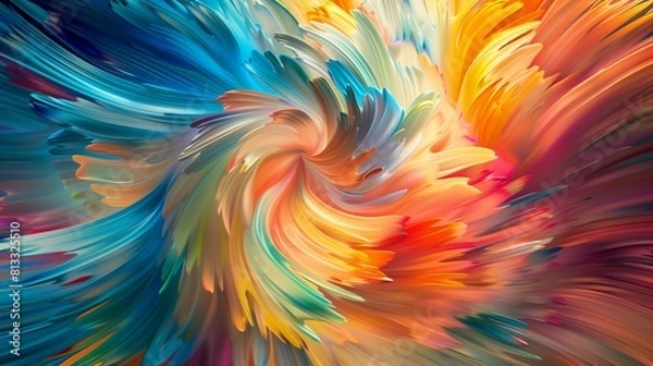 Obraz abstract fractal burst background