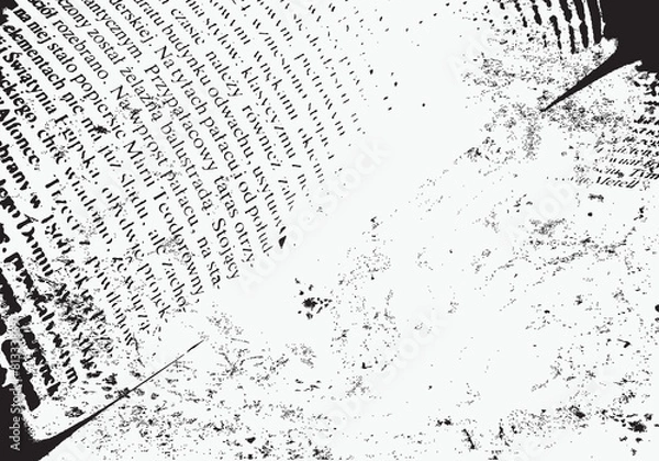 Obraz Distress Overlay Texture For Your Design. Black and white grunge