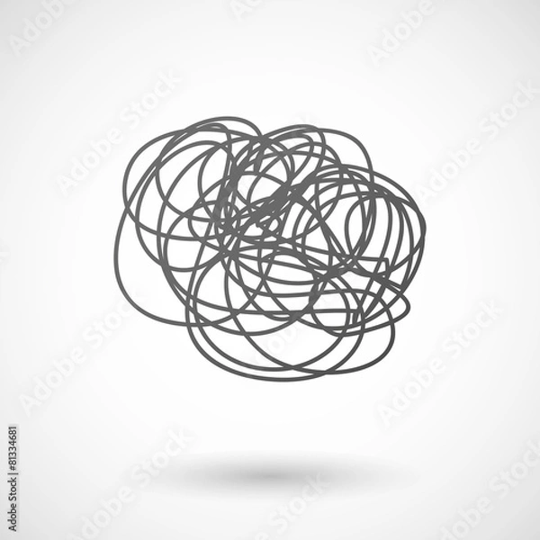 Fototapeta Grey doodle icon