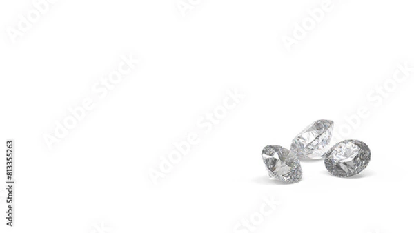 Obraz レンダリングされたダイアモンド　CG テキストスペースあり	
