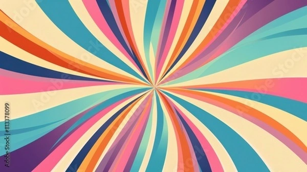 Fototapeta An abstract swirling radial pattern in a vector format, suitable for backgrounds or decorative swirl designs