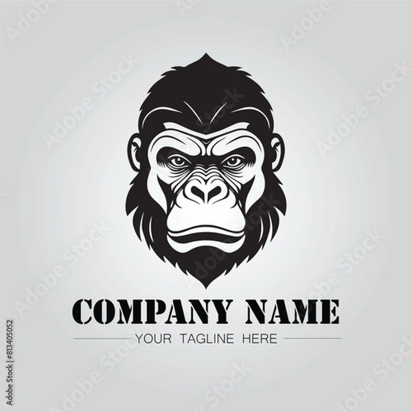 Obraz Gorilla Head symbol logo company vector image on the white background