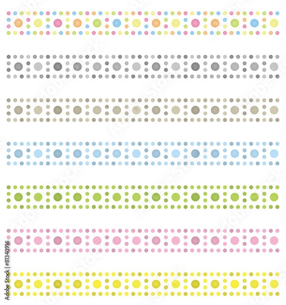 Obraz 整列する円の飾り罫