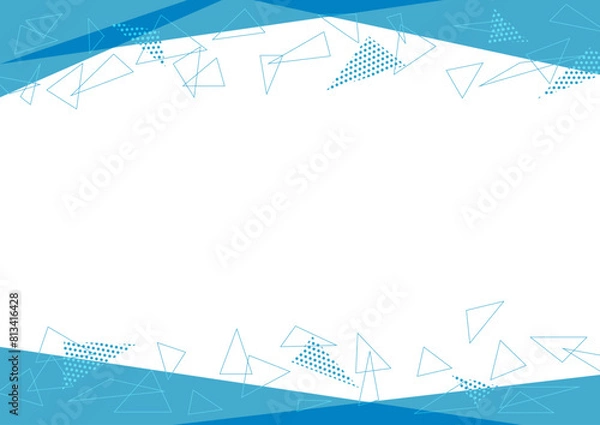 Obraz ランダムに三角形を散りばめたシンプルなフレーム2