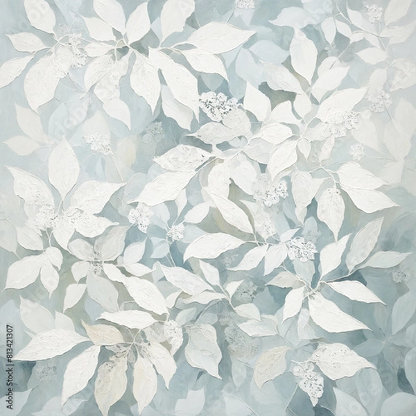 Obraz Abstract Oil Painting Decorative Leaf Artwork