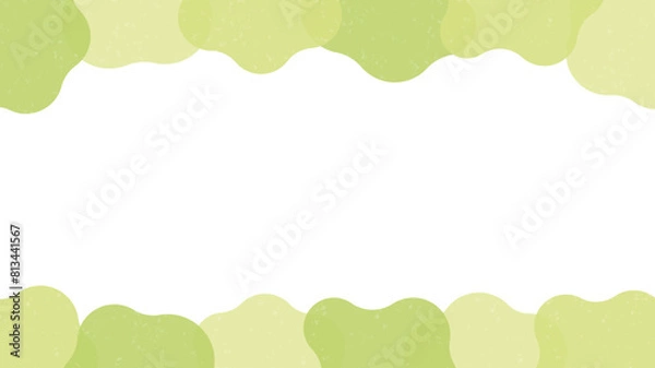 Fototapeta 抽象的　シェイプ　ガサガサ　黄緑　手書き風　フレーム