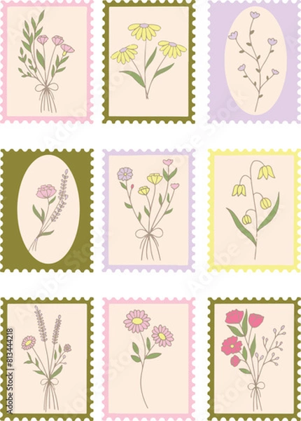 Obraz flower postage stamp