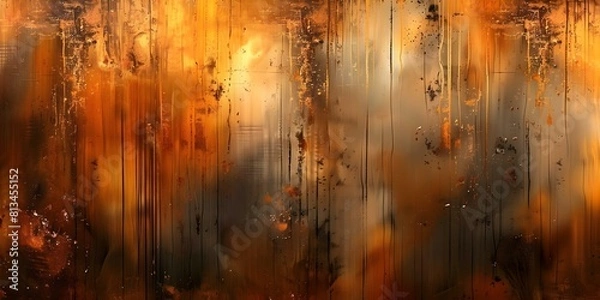 Fototapeta Grunge Rusty Metal Background in Abstract Style with Orange and Brown Tones. Concept Grunge Texture, Rusty Metal, Abstract Art, Orange Tones, Brown Palette