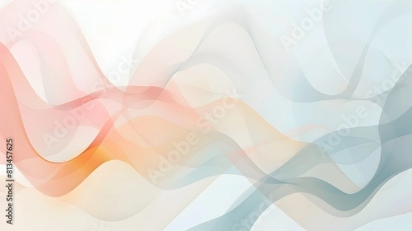 Fototapeta Fluid Abstract Background with Geometric Shapes and Centered Composition in Pastel Color Scheme