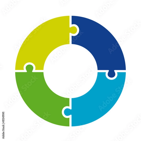 Obraz Circular infographic template for cycling diagram, graph, presen
