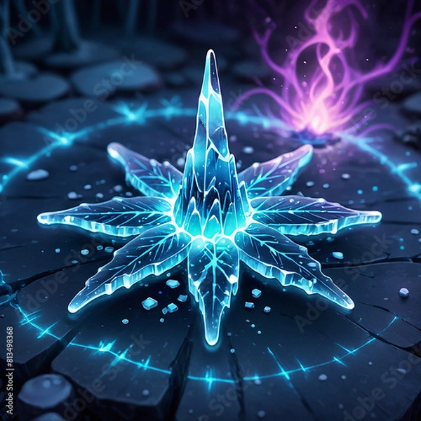 Obraz blue background with drops