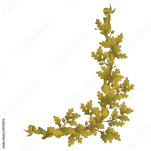 Obraz Gold Oak branch