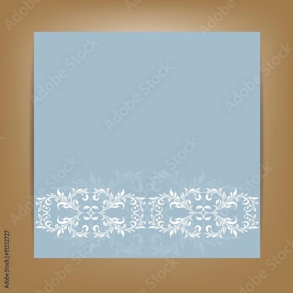 Fototapeta Vintage All in One Wedding Invitation. Seal and Send card.