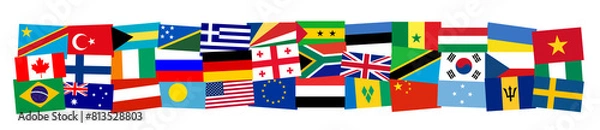 Obraz Background flags of the world