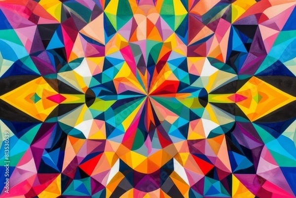Fototapeta A kaleidoscope of geometric patterns and vibrant colors