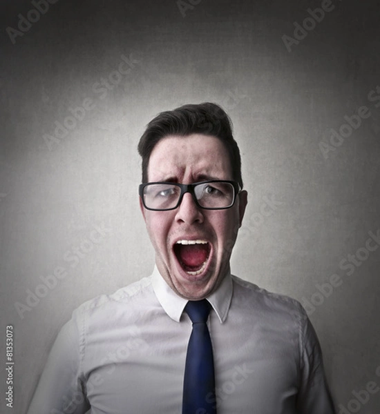 Fototapeta Businessman shouting