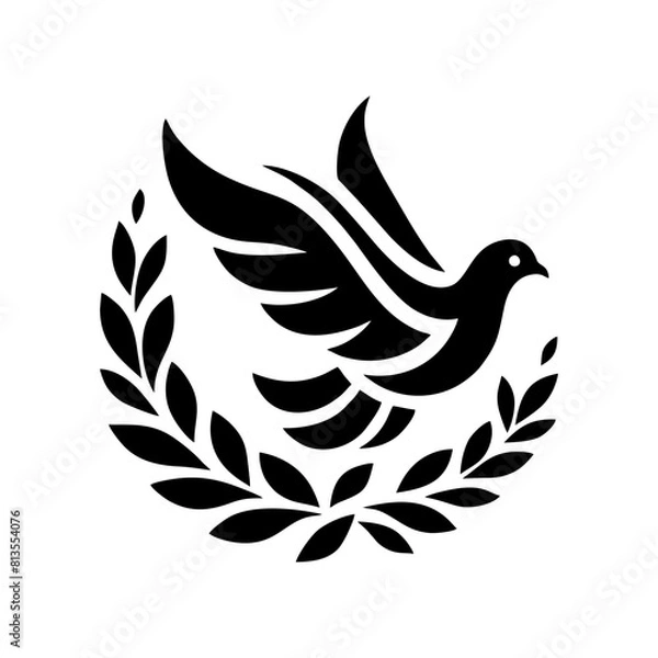 Obraz The dove logo design is elegant and luxurious. Dove logo design