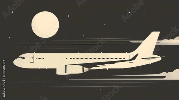 Obraz Flight pattern flat design side view artistic interpretation theme animation Monochromatic Color Scheme