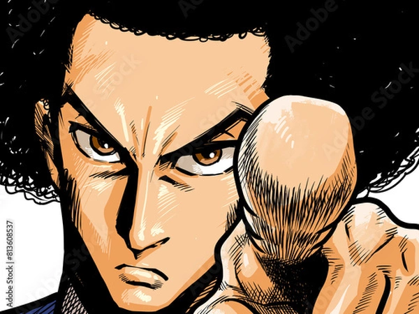 Fototapeta ビジネスマンクローズアップイラスト