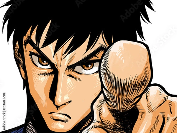 Obraz ビジネスマンクローズアップイラスト