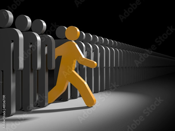 Obraz Different people. Run to new opportunities