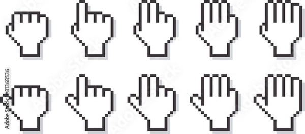 Obraz Child Hand Icons Set