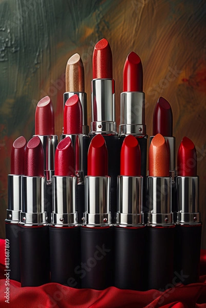 Obraz set of lipsticks in colorful tones.
