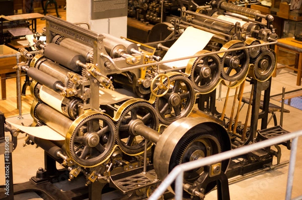 Fototapeta Old printing machine