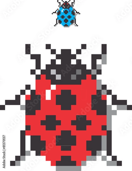Obraz Pixel Lady Bug