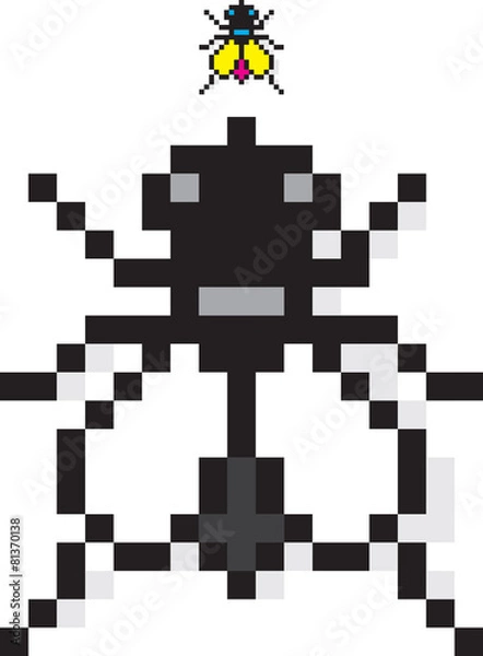 Fototapeta Pixel Fly Computer Icon