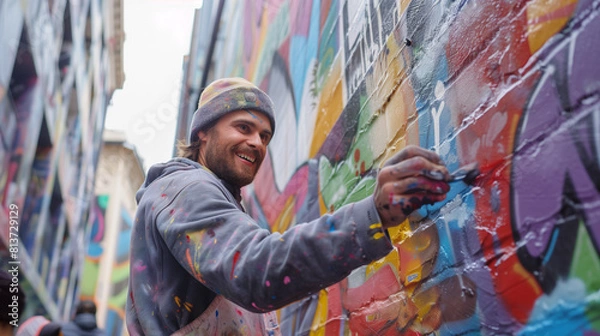 Fototapeta Melbourne Laneway Mural Crafting