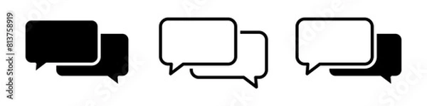 Fototapeta Speech bubble communication icon set