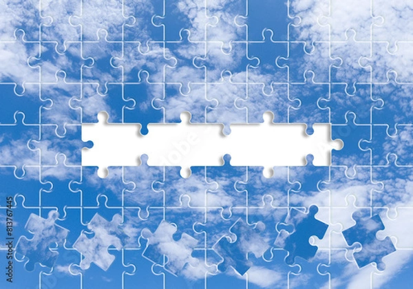 Obraz ジグソーパズル　空　雲　イメージ素材